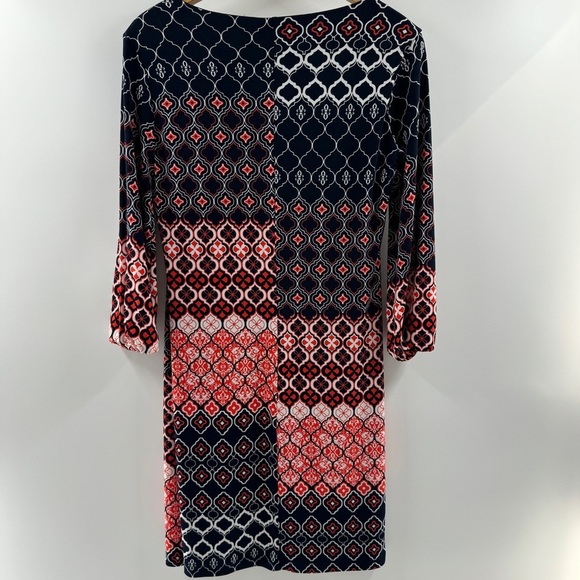 Enfocused Studio Patterned Knee-Length Dress Size 4 - Picture 6 of 8